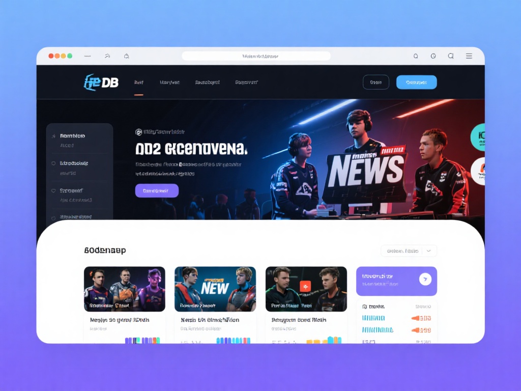 界面导航：电竞DB具有直观的界面设计。首页展示了最
