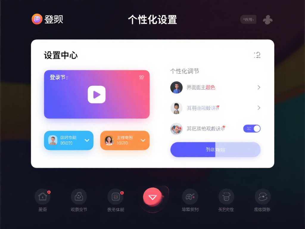 个性化设置：初次登录后，用户可以通过设置中心进行个